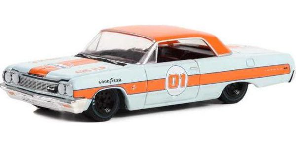 Greenlight 41150-A Chevrolet Impala SS "Gulf" hellblau/orange 1964 - Running on Empty 15 Maßstab 1:6