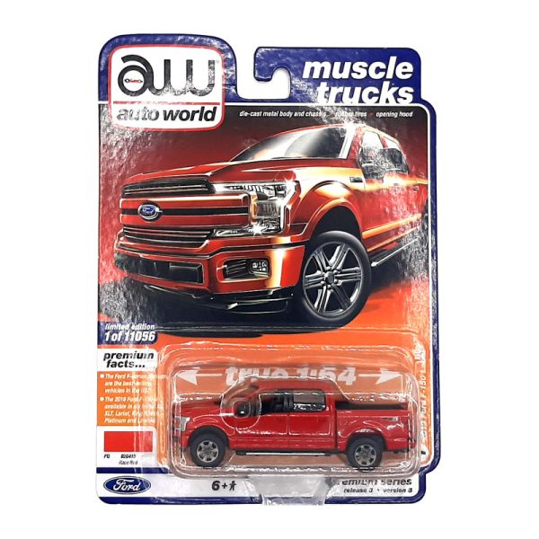 Autoworld AW64262B-1 Ford F-150 Lariat rot Muscle Trucks Maßstab 1:64 Modellauto
