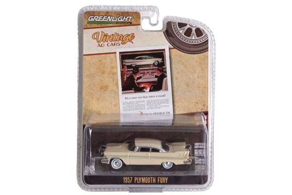 Greenlight 39140-B Plymouth Fury beige 1957 - Vintage AD Cars 1:64