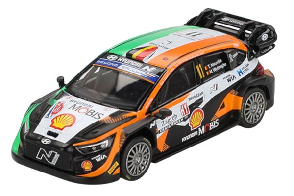 MiniGT 972 Hyundai i20 N Rally1 #11 2023 Rally Croatia Power Stage Winner schwarz/weiss/orange 1:64
