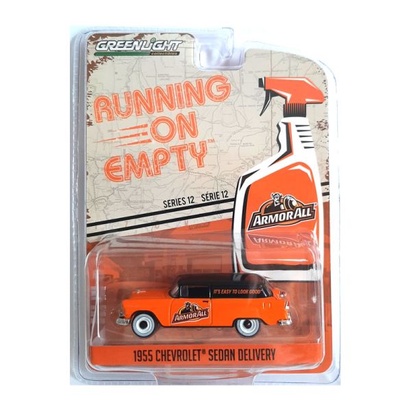 Greenlight 41120-A Chevrolet Sedan Delivery &quot;ArmorAll&quot; orange/schwarz 1955 Running on Empty 12 Maßst