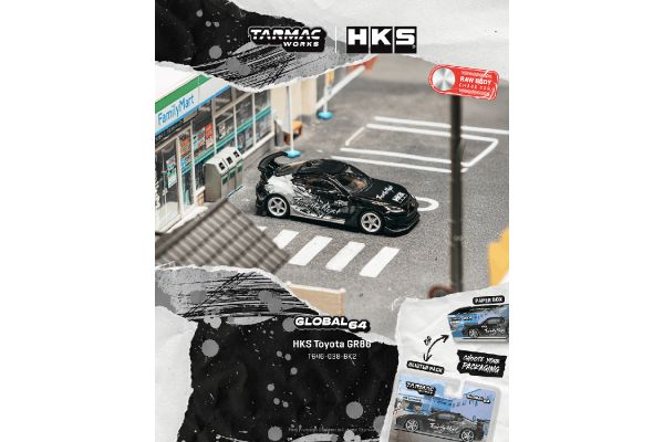***PREORDER Tarmac Toyota GR86 HKS schwarz