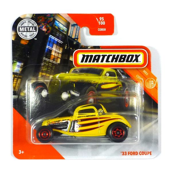 Matchbox GKM14 Ford Coupe gelb 1933 - City 95/100 Maßstab ca. 1:64 Modellauto