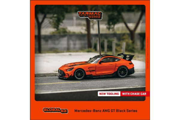 ***Tarmac T64G-042-OR Mercedes Benz AMG GT Black Serie orange Maßstab 1:64 Modellauto