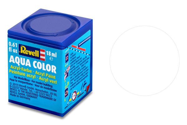 Revell 36105 Aqua Color weiss, matt RAL 9001 Modellbau-Farbe auf Wasserbasis 18 ml Dose