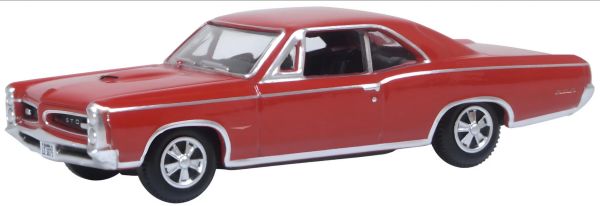 Oxford 87PG66002 Pontiac GTO montero rot 1966 Maßstab 1:87 Modellauto