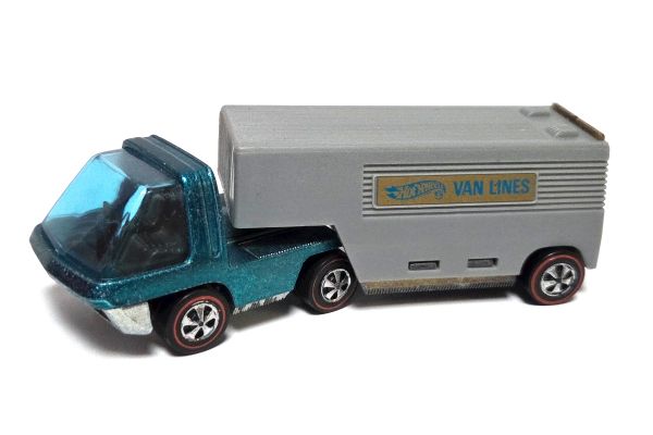 gebraucht! Hot Wheels Redline The Heavyweights U.S. Foreign Van Lines blau metallic/grau 1969 - ganz