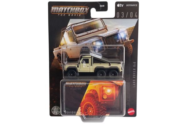 Matchbox GBJ48-JLM48 Land Rover 6x6 beige - The Movie Serie