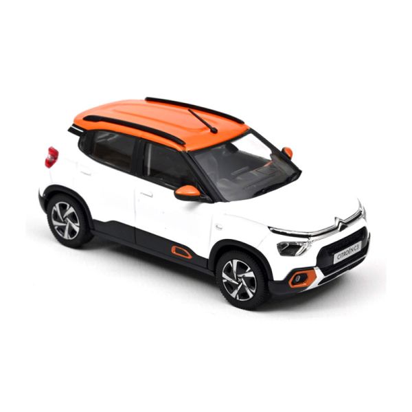 Norev 155221 Citroen C3 (Indian Market) 2021 weiss/orange metallic Maßstab 1:43 Modellauto