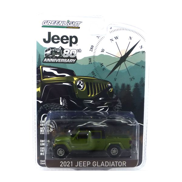 Greenlight 28080-F Jeep Gladiator olivgrün 2021 - Anniversary 1:64