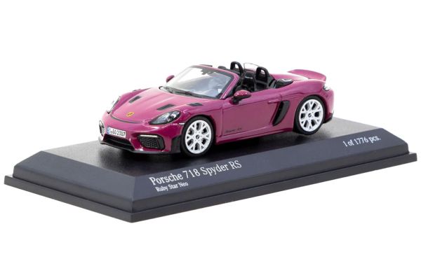Tarmac Porsche 718 Spyder RS lila Maßstab 1:64 (643064004)
