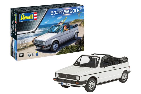Revell Geschenkset 50th Years of the VW Golf I Modellbausatz 123-tlg. 1:24