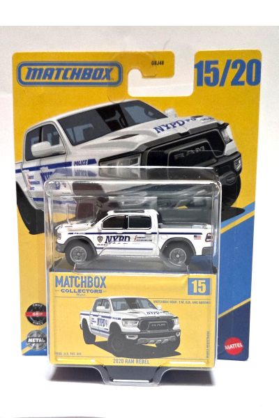 Matchbox GBJ48-JCL40 Dodge RAM Rebel 2020 NYPD - Collectors Serie ca. 1:64