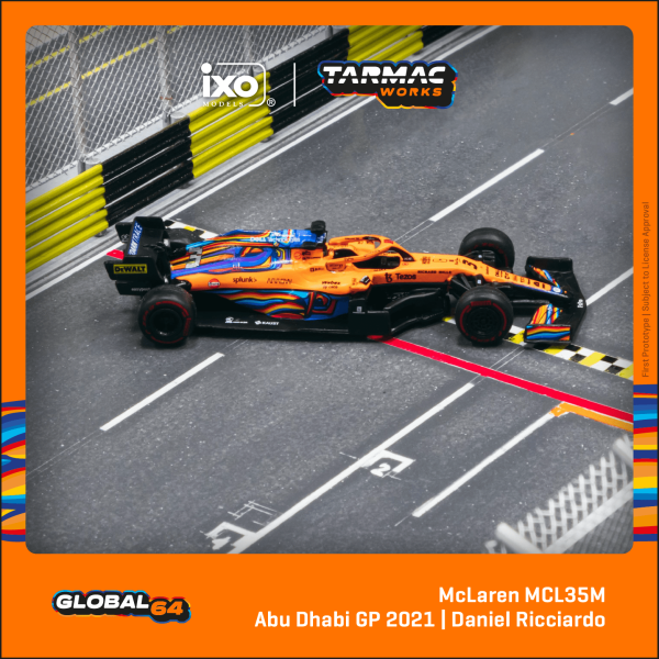 Tarmac T64G-F040-DR3 McLaren MCL35M Daniel Ricciardo 2021 Global64 Maßstab 1:64 Modellauto