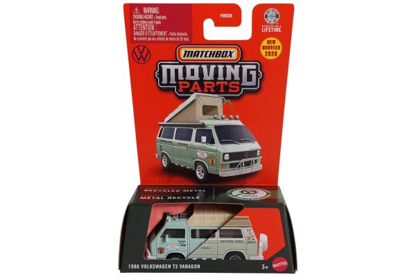Matchbox FWD28-JHV32 VW T3 Bus 1986 mintgrün - Moving Parts 2026 1:64