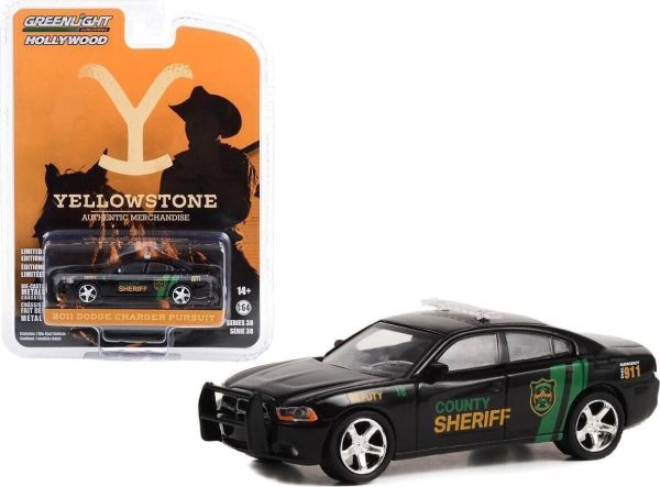 Greenlight 44980-D Dodge Charger Pursuit schwarz 2011 Sheriff "Yellowstone" - Hollywood 38 Maßstab 1