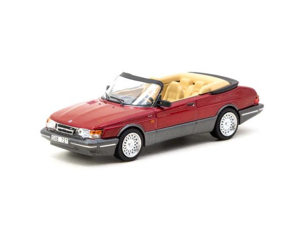 Tarmac Saab 900 Turbo Cabriolet rot 1:64
