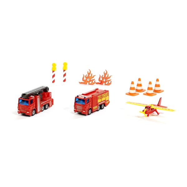 Siku 6330 Geschenkset &quot;Feuerwehr&quot; (Tankwagen, Hubrettungsbühne, Löschflugzeug)