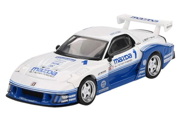 MiniGT 1011 Mazda RX-7 LB-Super Silhouette IMSA 2024 weiss/blau