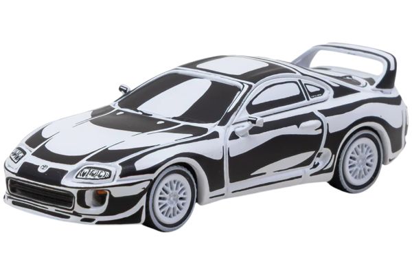 Tarmac Toyota Supra schwarz/weiss - Designed by Joshua Vides 1:64