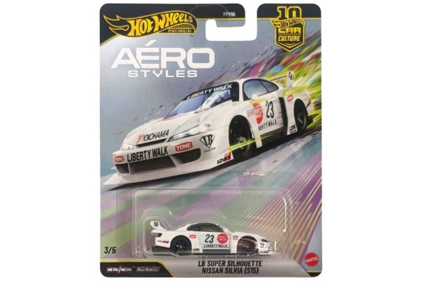 Hot Wheels FPY86-JKF34 Nissan Silvia (S15) LB Super Silhouette #23 weiss - Aerostyles 1:64