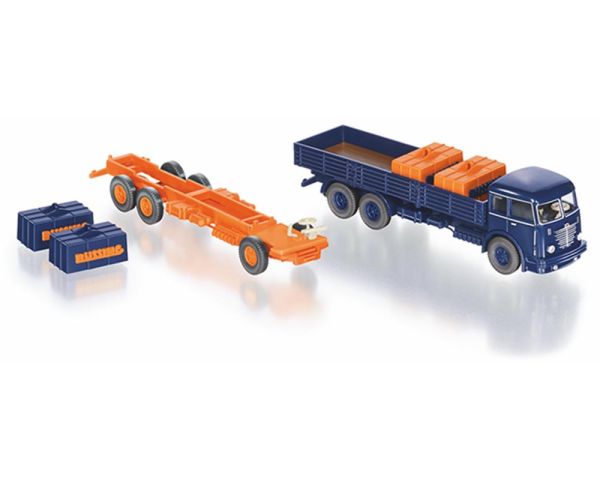 Wiking 099093 Büssing 12.000 blau/orange Maßstab 1:87 Modellauto