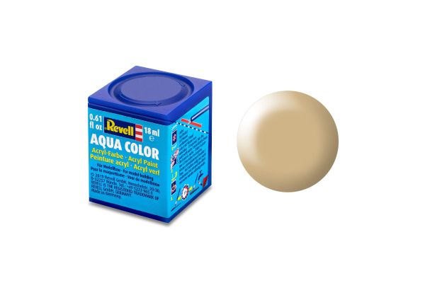Revell 36314 Aqua Color beige, seidenmatt Modellbau-Farbe auf Wasserbasis 18 ml Dose