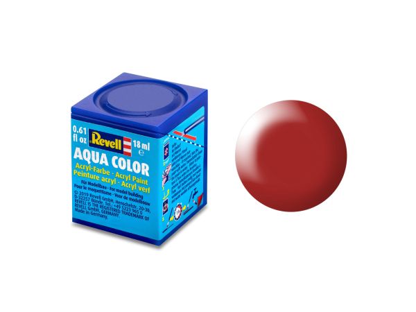 Revell 36330 Aqua Color feuerrot, seidenmatt Modellbau-Farbe auf Wasserbasis 18 ml Dose
