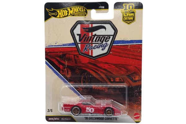 Hot Wheels FPY86-JKF24 Chevrolet Corvette Greenwood rot 1976 - Vintage Racing 3/5 1:64