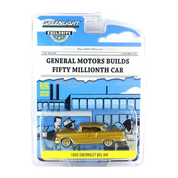 Greenlight 30231 Chevrolet Bel Air "GM builds fifty millionth Car" gold 1955 - Exclusive Maßstab 1:6