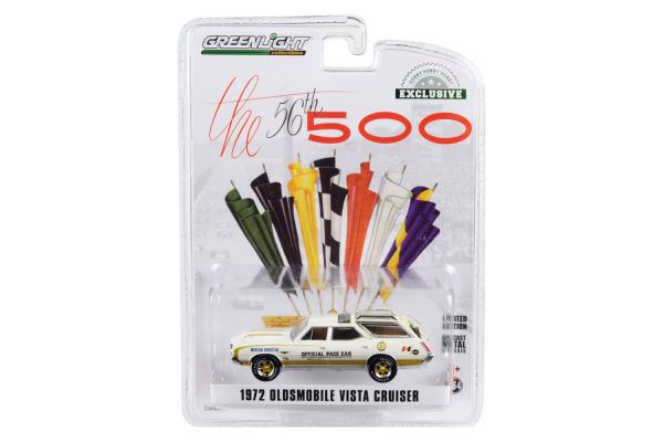 Greenlight Oldsmobile Vista Cruiser 1972 weiss Indy 500 Press Car - Exclusive