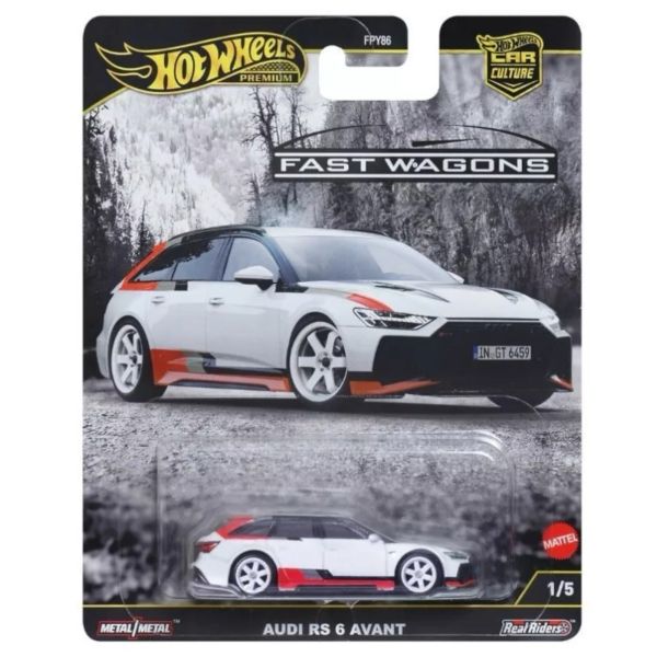 Hot Wheels FPY86-JBK51 Audi RS6 Avant weiss Fast Wagons 1/5 1:64