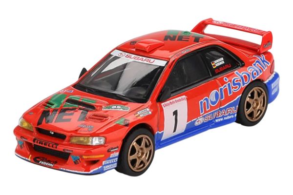 MiniGT 1140 Subaru Impreza WRC97 #1 DRM Champion 1999 rot/blau 1:64