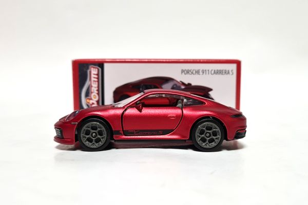 Majorette Porsche 911 Carrera S rot metallic matt "Toy Fair 2020" (209K) Maßstab 1:60 Werbemodell