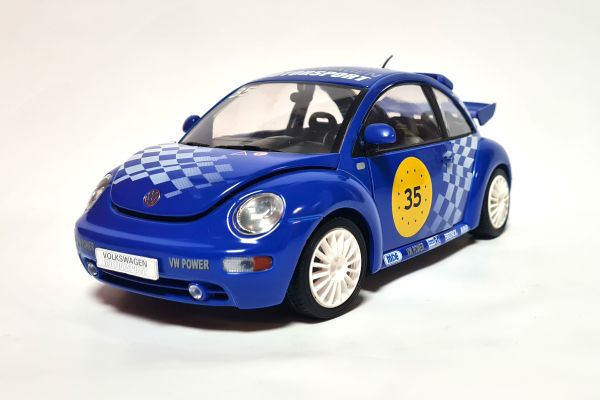 gebraucht! Solido 9033 VW New Beetle Racing 1999 blau Maßstab 1:18
