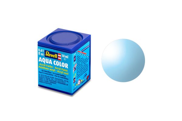 Revell 36752 Aqua Color blau, klar Modellbau-Farbe auf Wasserbasis 18 ml Dose