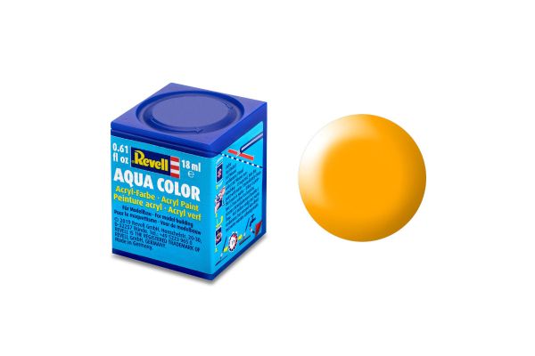 Revell 36310 Aqua Color lufthansa-gelb, seidenmatt Modellbau-Farbe auf Wasserbasis 18 ml Dose