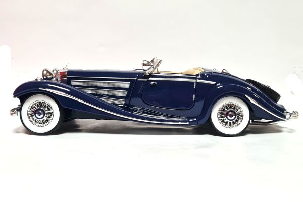 gebraucht! Maisto 36862BL Mercedes-Benz 500 K Typ Specialroadster 1936 blau Maßstab 1:18 Modellauto
