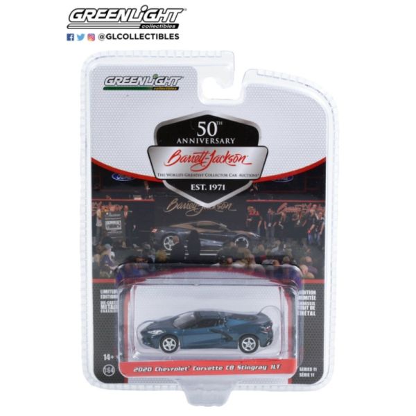 Greenlight 37270-E Chevrolet Corvette C8 Stingray 1LT blau metallic 2020 - Barrett Jackson 11 Maßsta