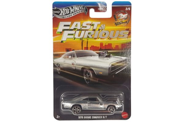 Hot Wheels HNR88-JKX21 Dodge Charger R/T 1970 chrom - Fast & Furious 2/5