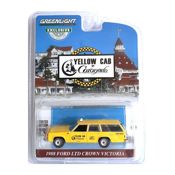 Greenlight 30122 Ford LTD Crown Victoria "Yellow Cab" gelb Maßstab 1:64 Modellauto