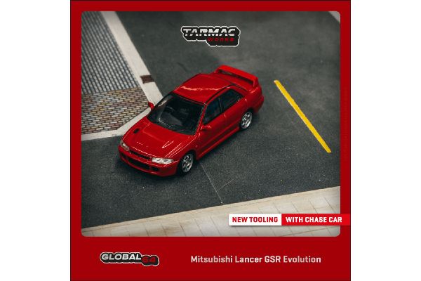 ***Tarmac T64G-048-RE Mitsubishi Lancer GSR Evolution rot Maßstab 1:64 Modellauto