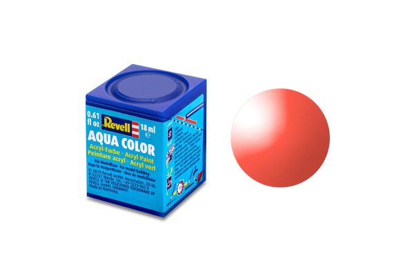 Revell 36731 Aqua Color rot, klar Modellbau-Farbe auf Wasserbasis 18 ml Dose