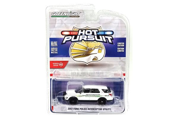 Greenlight 43000-C Ford Police Interceptor "North Pole Police" weiss 2017 - Hot Pursuit 42 Maßstab