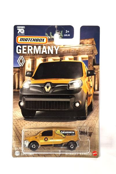 Matchbox GWL49-HPC56 Renault Kangoo "Lochsmith" gelbgold metallic - Germany 01/12 Maßstab ca. 1:64 M