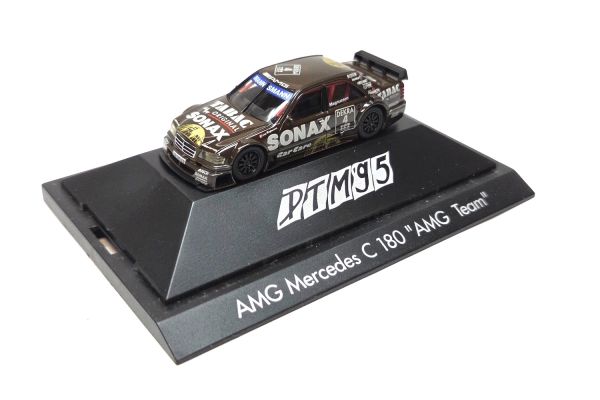 gebraucht! Herpa 036436 Mercedes-Benz C-Klasse DTM 1995 "AMG, Tabac/Sonax" Nr.4, Magnussen dunkelbra