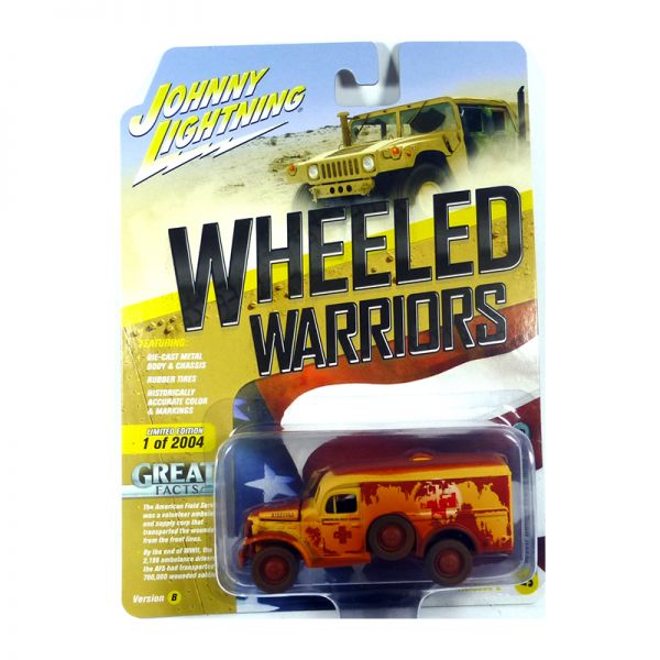 Johnny Lightning JLML005-B5 Dodge WC54 Ambulance gelb/rot matt - Wheeled Warriors Maßstab 1:64