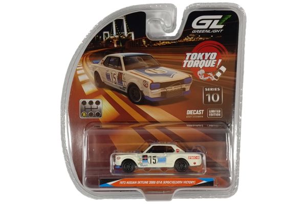 Greenlight 235110-B Nissan Skyline 2000 GT-R (KPGC10) 1972 weiss/blau - Tokyo Torque 10