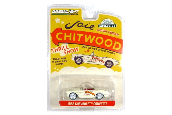 Greenlight 30357 Chevrolet Corvette &quot;Chitwoods&quot; weiss 1966 - Exclusive Maßstab 1:64 Modellauto