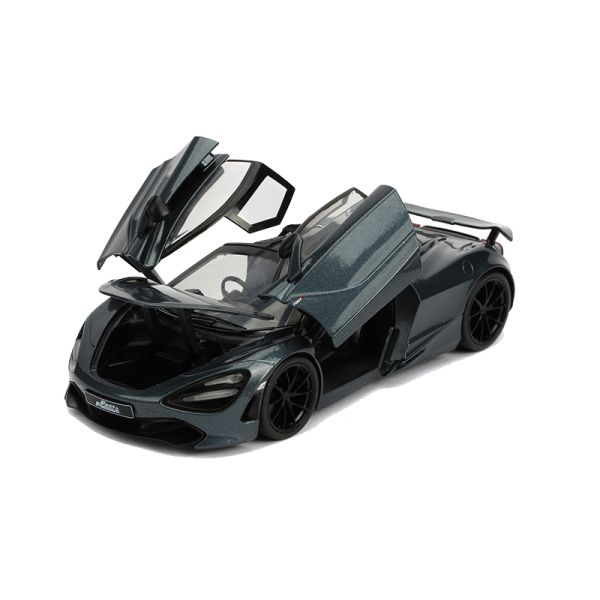 Jada 253203036 Shaw's McLaren 720S grau - Fast & Furious Maßstab 1:24 Modellauto